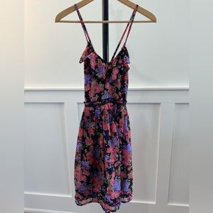 Topshop cross back floral dress, size 6